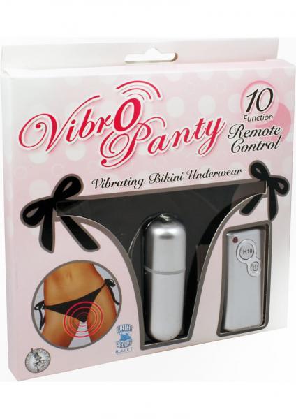 Vibro Panty Bikini 10 Function Remote Control Waterproof O/S - Black