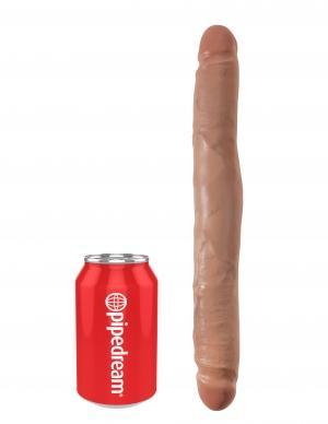 King Cock 12 inches Slim Double Dildo Tan