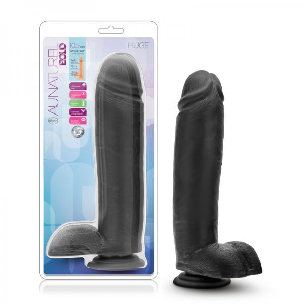 Au Natural - Bold - Huge - 10.5in Dildo - Black